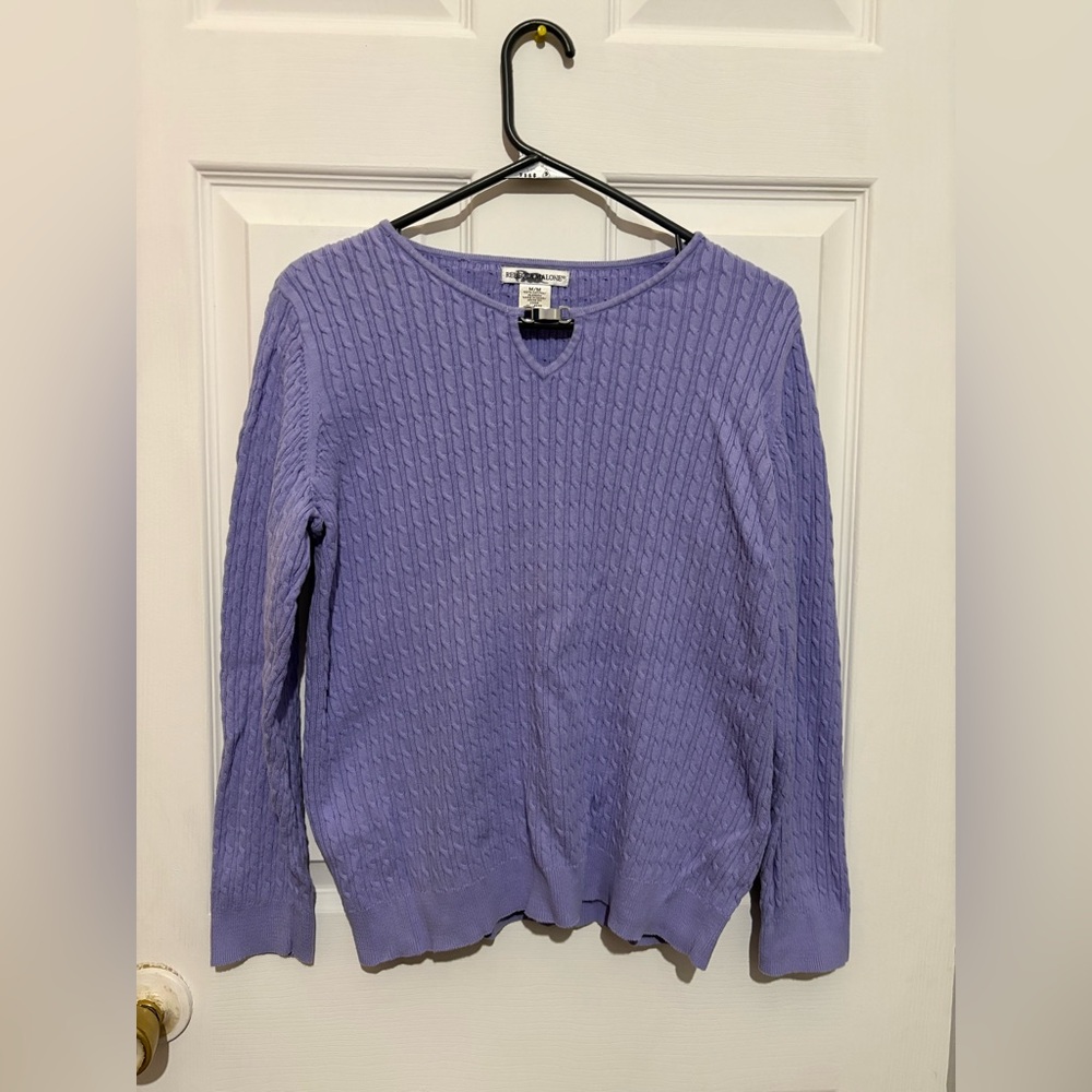 Rebecca Malone Lavender V-Neck Sweater